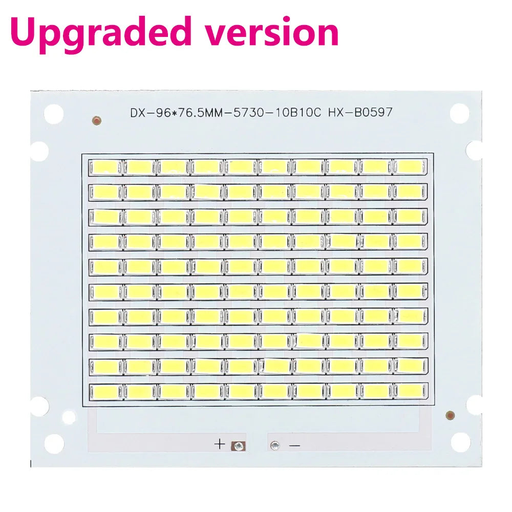 ampoule led 50w blanc 6500k module carré transparent moderne éclairage industriel fixations