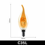 ampoules filament spirale dorée retro or noir opalescent e27 2200k 22w 20000h