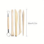 outils modelage argile polymère bois naturel noir jaune sculpture céramique poterie artisanat moulage cuisson