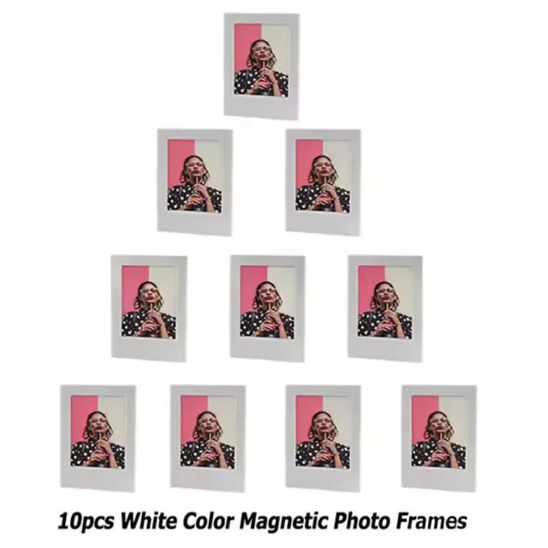 cadre photo magnétique transparent moderne minimaliste rectangle simple couleur bleu rose vert orange violet