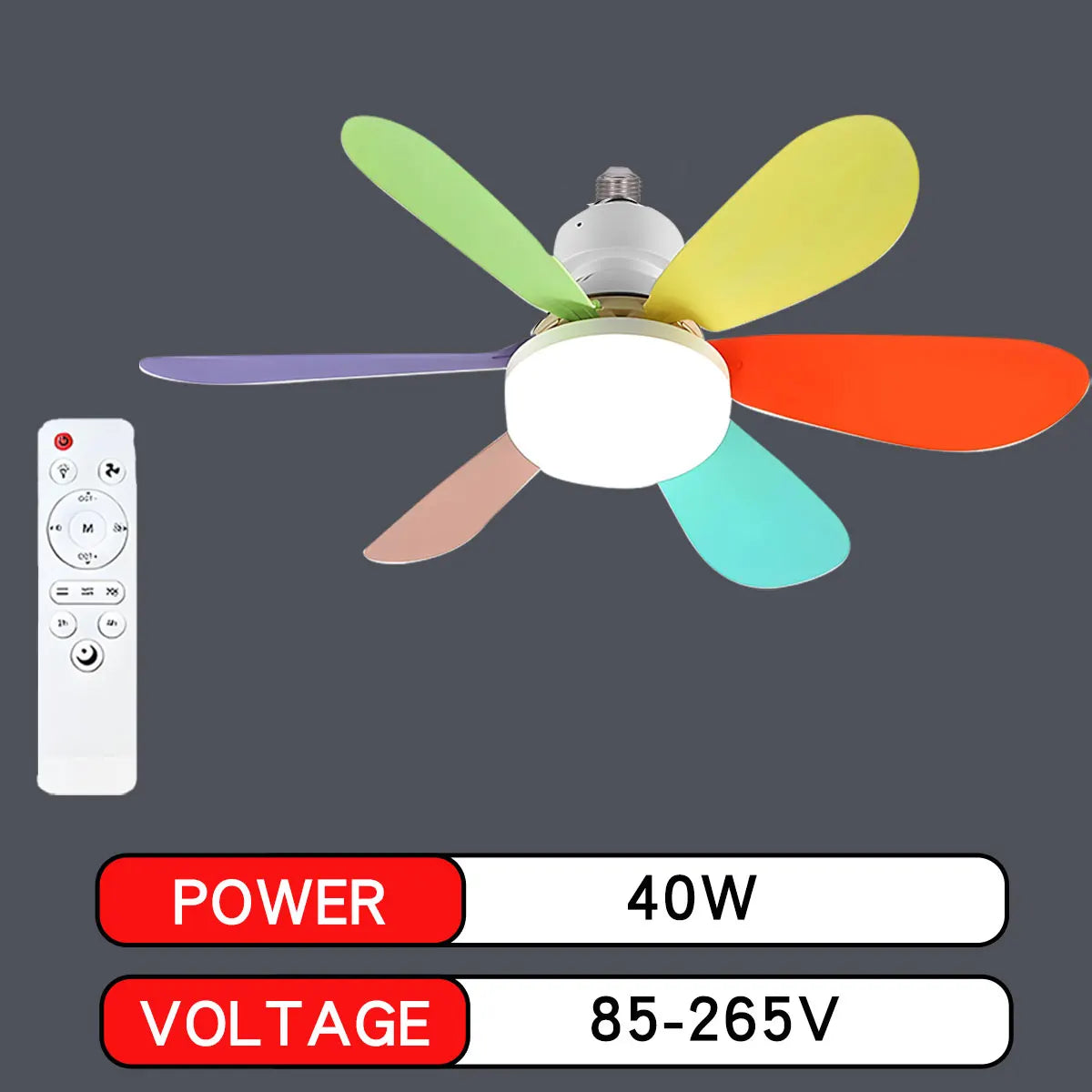 ventilateur moderne blanc lumières led télécommande flux lumineux élevé certification ul cem