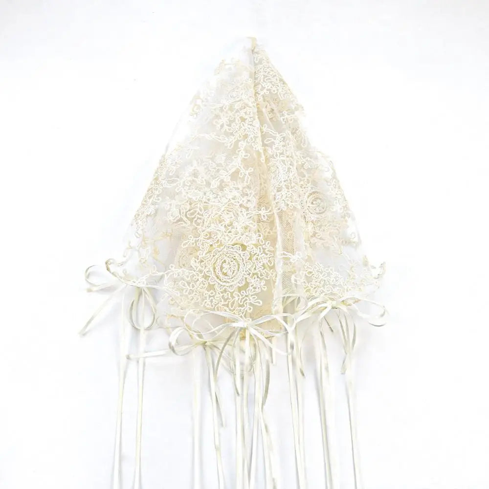 voile mariée blanc broderie florale translucide classique clips rubans décoratifs erotique vintage romantique