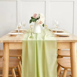 nappe opaque chemin table semi transparent blanc vert différents événementiels mariage receptions