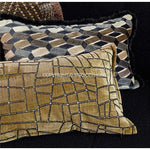 taies d'oreiller géométriques polyester beige marron classique respectueux environnement opaques maison