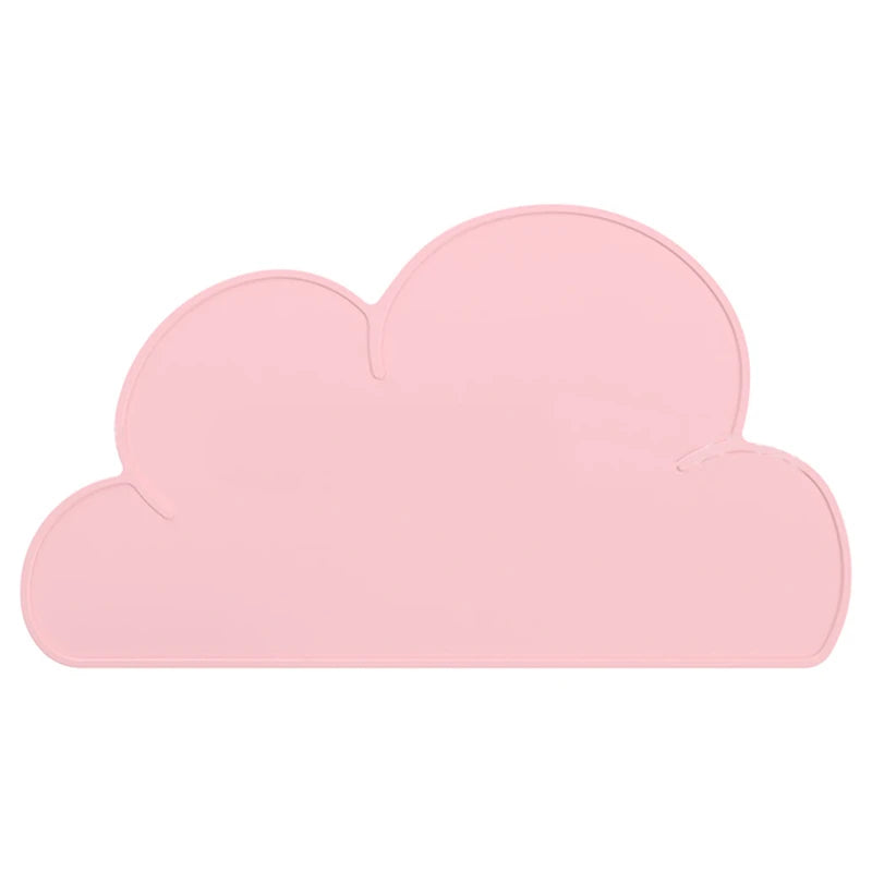 tapis table nuage silicone moderne rose clair bleu clair orange enfants