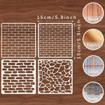 pochoirs brique pierre géométrique adhésifs modernes décoration mur sol carreaux