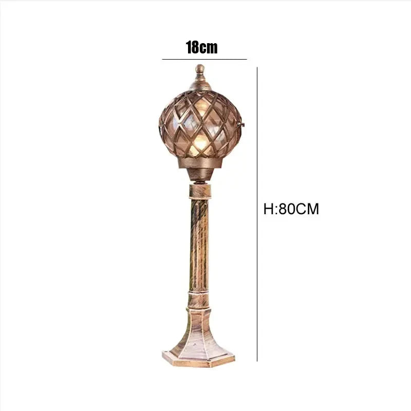 lampe solaire vintage noire dorée ajourée extérieure étanche ip65 led
