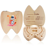boîte dents bois astronaute carte profil grille tailles bébé