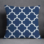 taies d'oreiller géométriques polyester bleu gris moderne maison 45x45cm non toxique respectueux environnement