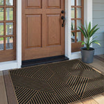 tapis d'entrée moderne rayures horizontales antidérapant résistant décoloration polyester bébés