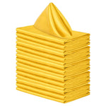 serviettes table unies noir jaune gris blanc modernes élégantes 12 pièces clips dorés cocktail