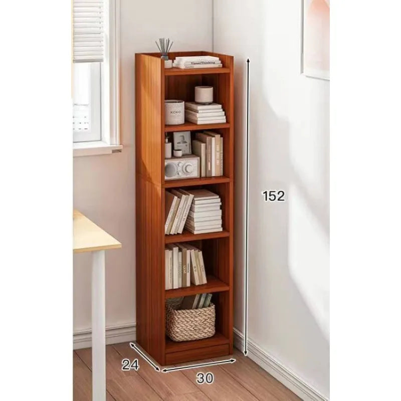 étagère bois moderne minimaliste niveaux blanc brun chambre salon bibliothèque rangement