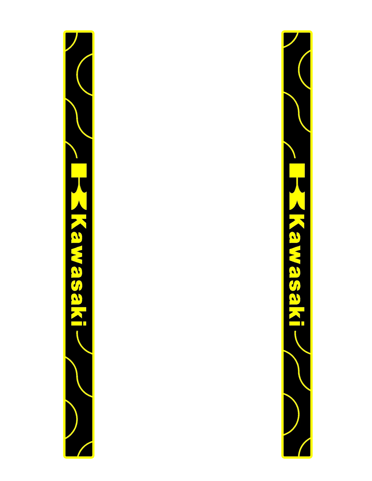 pad pédale personnalisé noir jaune logo kawasaki motifs géométriques sportif antidérapant surf thuyềnvangstakmat