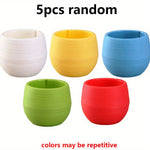 cache pots succulentes couleurs mixtes rayures horizontales moderne minimaliste plastique variété tons vibrant
