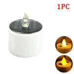 bougies solaires led sans flamme étanches rechargeables extérieur jardin décoration maison moderne blanc simulateur