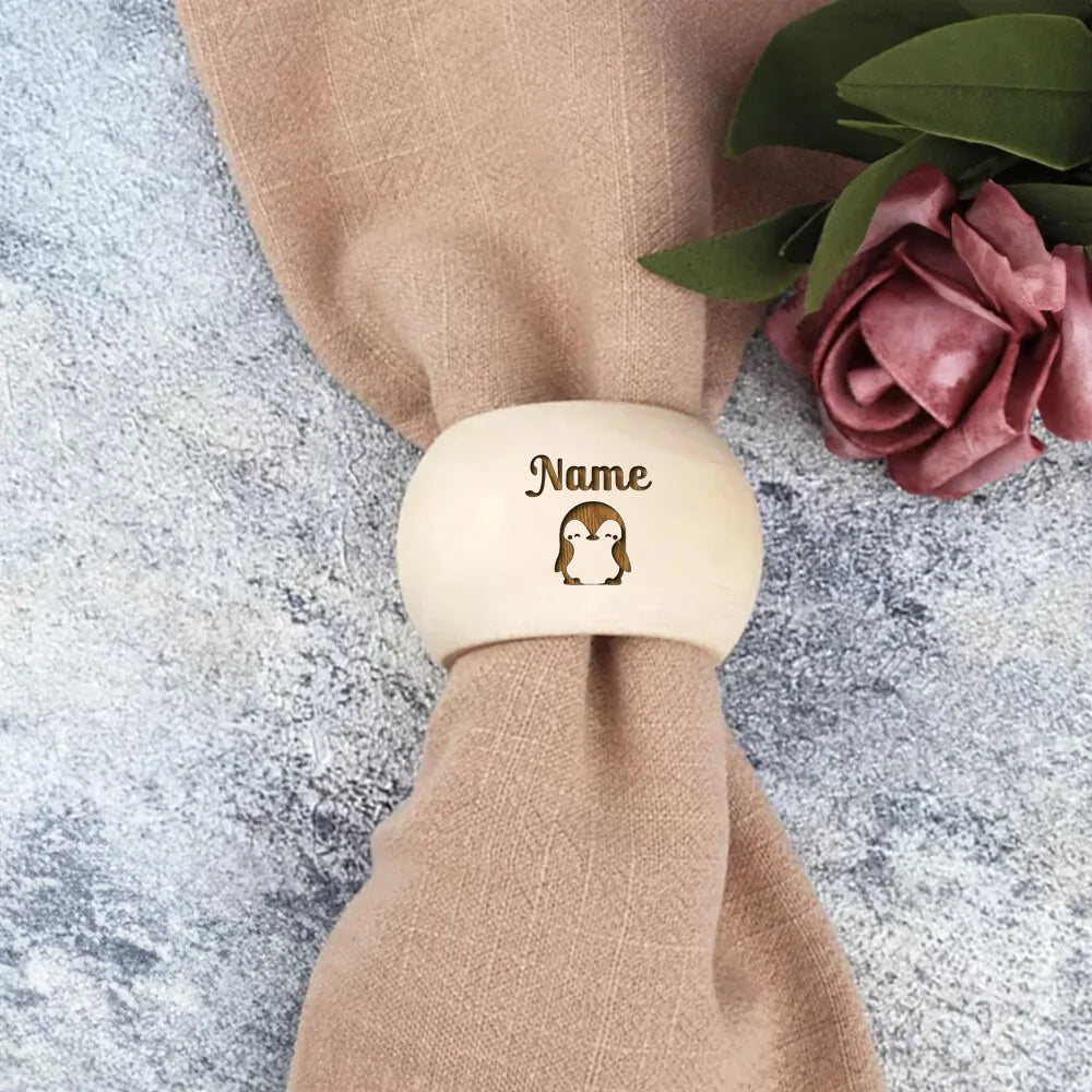 anneau serviette bois personnalisable arc ciel couronne cœur donut naturel minimaliste respectueux environnement decoration