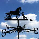 vane métallique noire silhouettes animaux ornements floraux artisanal extérieur jardin ventilation direction.wind