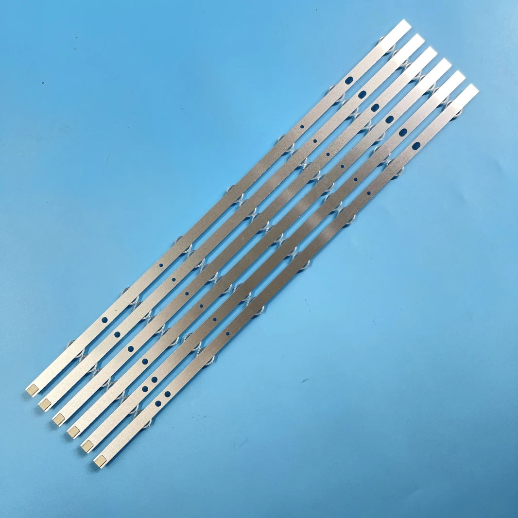 bandes led tv blanc rondelles dorées modernes rétro éclairage aluminium 460mm