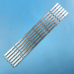 bandes led tv blanc rondelles dorées modernes rétro éclairage aluminium 460mm