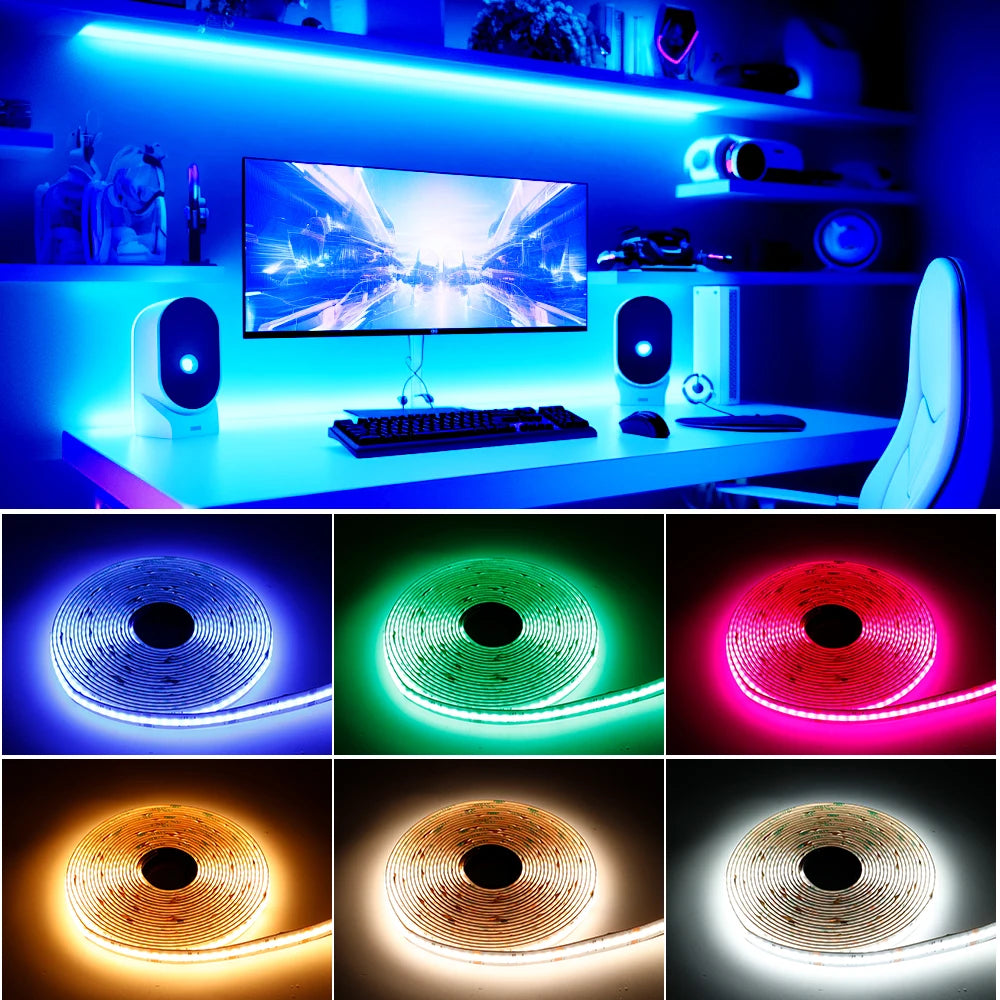 ruban led noir blanc 960 leds flexible moderne adhésif 12v 24v