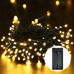 guirlande lumineuse led flexible décoration festive mariage fil noir lumière jaune 100 lumières