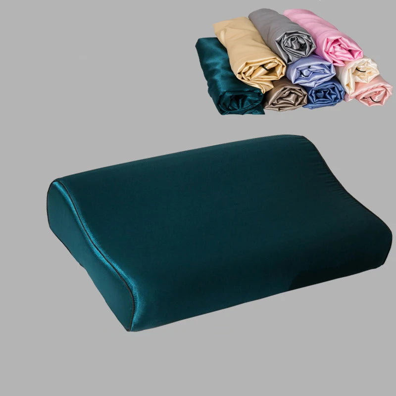 taies d'oreiller soie uni moderne respectueux environnement zip beige blanc rose clair vert foncé