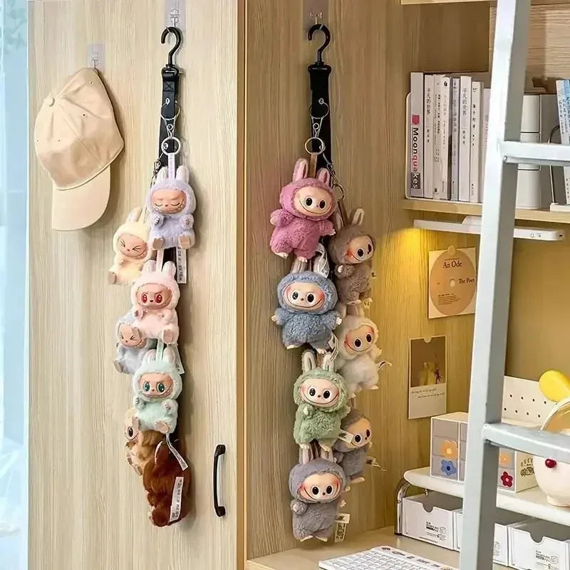 porte clés décoratif peluches mignon enfantin crochet métallique sangle cuir différents couleurs textures douces