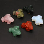 statuette grenouille pierre naturelle jaune rouge rose verte noire aventurine quartz rose ornement maison