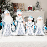 Figurine Père Noël décoration Noël 40 cm couleur saphir profond