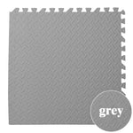 tapis sol mousse pvc gris blanc carreaux géométriques puzzle sport fitness yoga