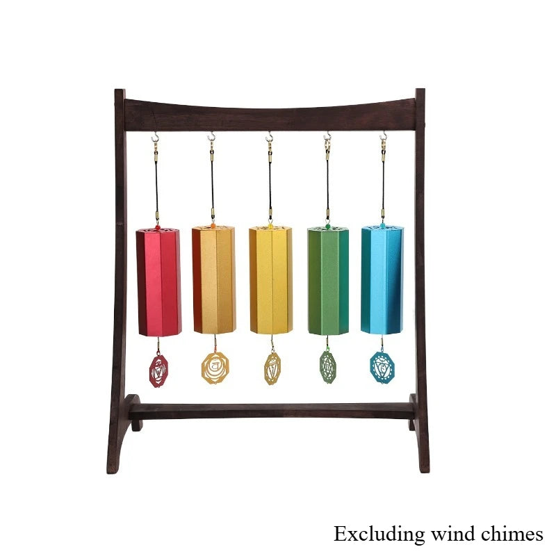 supports cloches vent bois naturel rouge motifs modernes minimalistes cloches