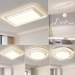 lampe moderne led télécommande blanc 103x63cm 46x46cm dia46cm dimmable aluminium