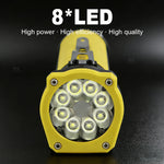 lampe torche rechargeable led noire jaune camping survie intense clips moderne
