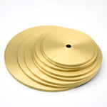 disques métalliques dorés lisses brillants modernes accessoires éclairage diy abat jour fixations invisibles trou