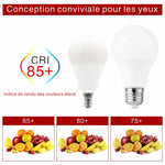 lot ampoule led boule ronde blanche culot e27 e14 éclairage intérieur salon moderne blanc