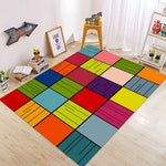 tapis moderne multicolore puzzle cercles fleur rectangle salon extérieur commercialisation