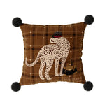 coussin carré léopard velours beige moderne décoration intérieure 45x45cm 55x55cm