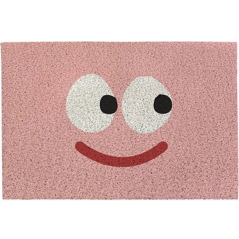 tapis sol pvc enfant motif visage souriant décor entrée maison moderne facile nettoyage