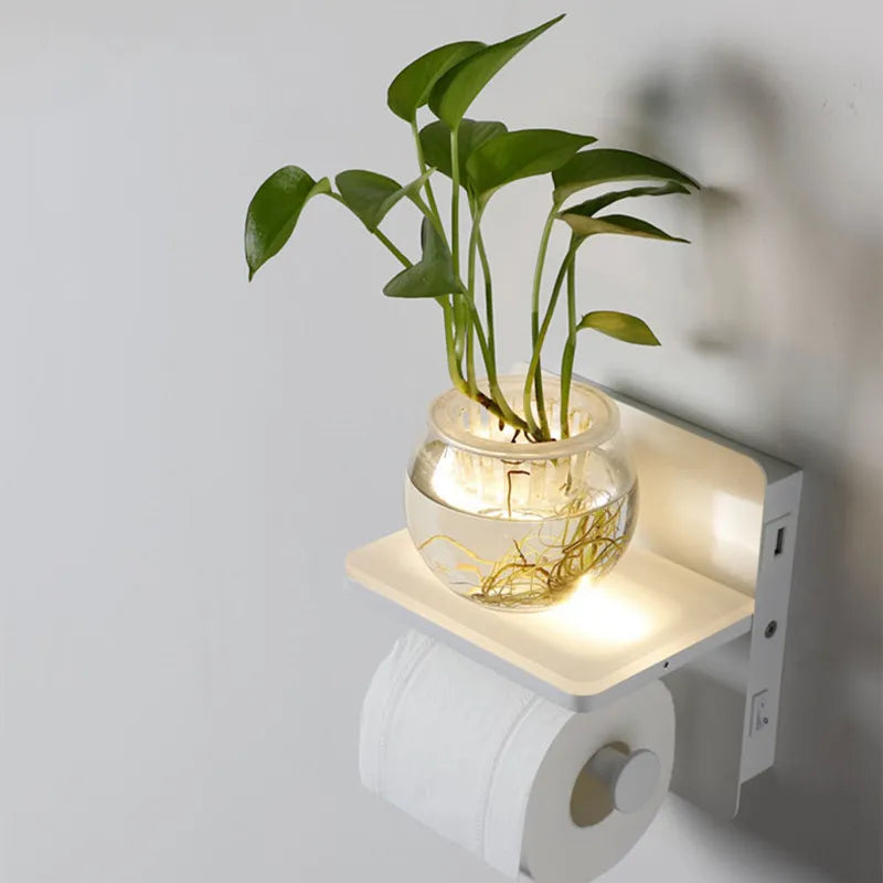 Option de couleur noire de l'applique murale WC avec lampe LED