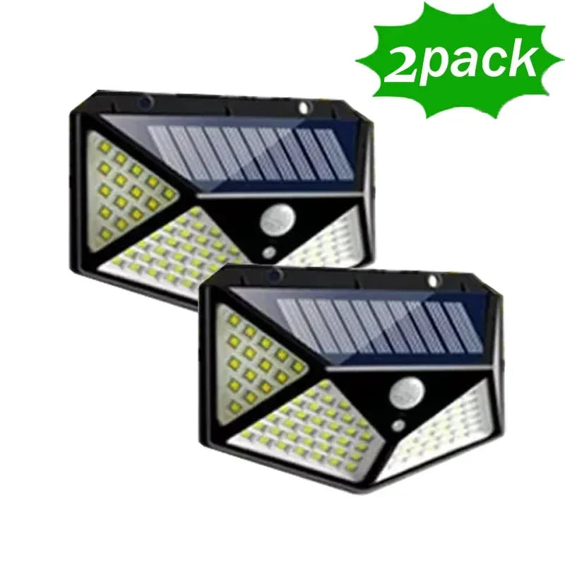 lumière solaire led capteur mouvement ip65 protection moderne noire quadrilléeextérieur autonomepas cher camping jardin