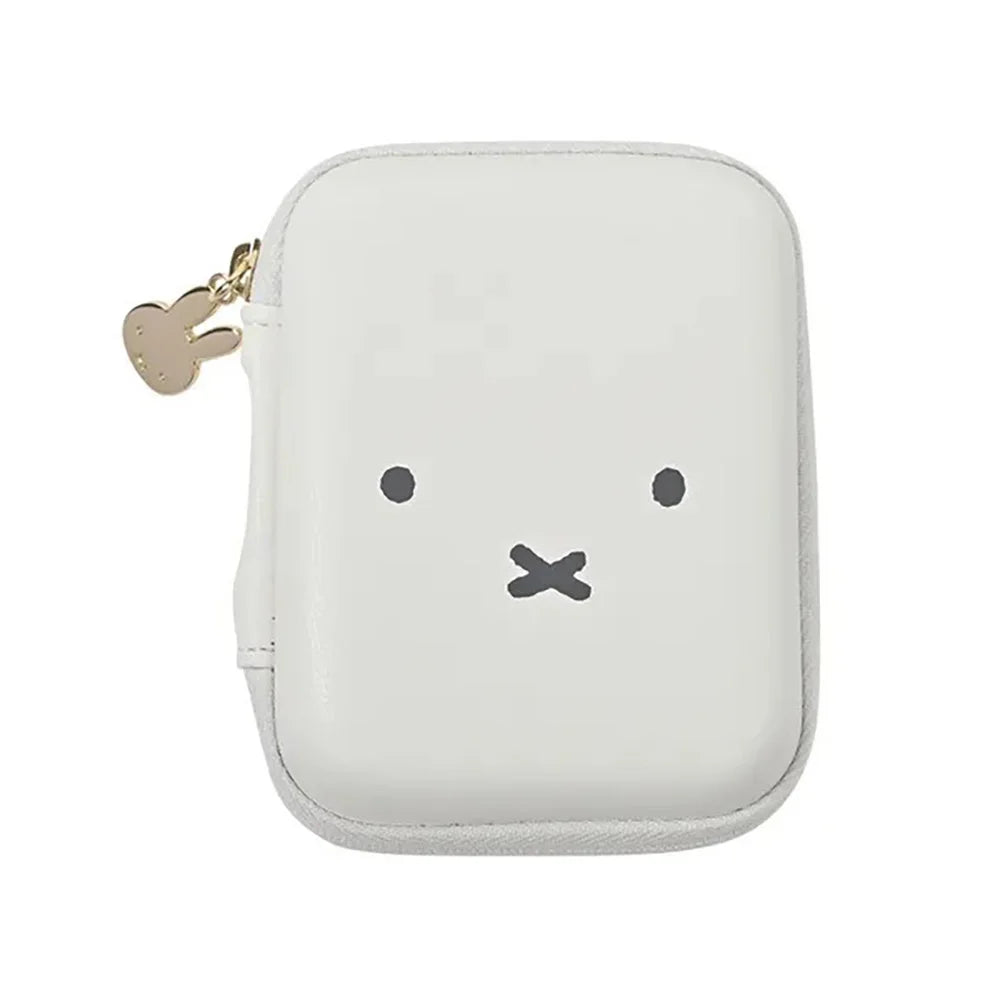 pochette zippée miffy blanc gris compartiments mesh adorable cosmétiques portable