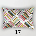 taie d'oreiller rectangulaire 30x50cm housse coussin décoration moderne motif abstrait coton polyester