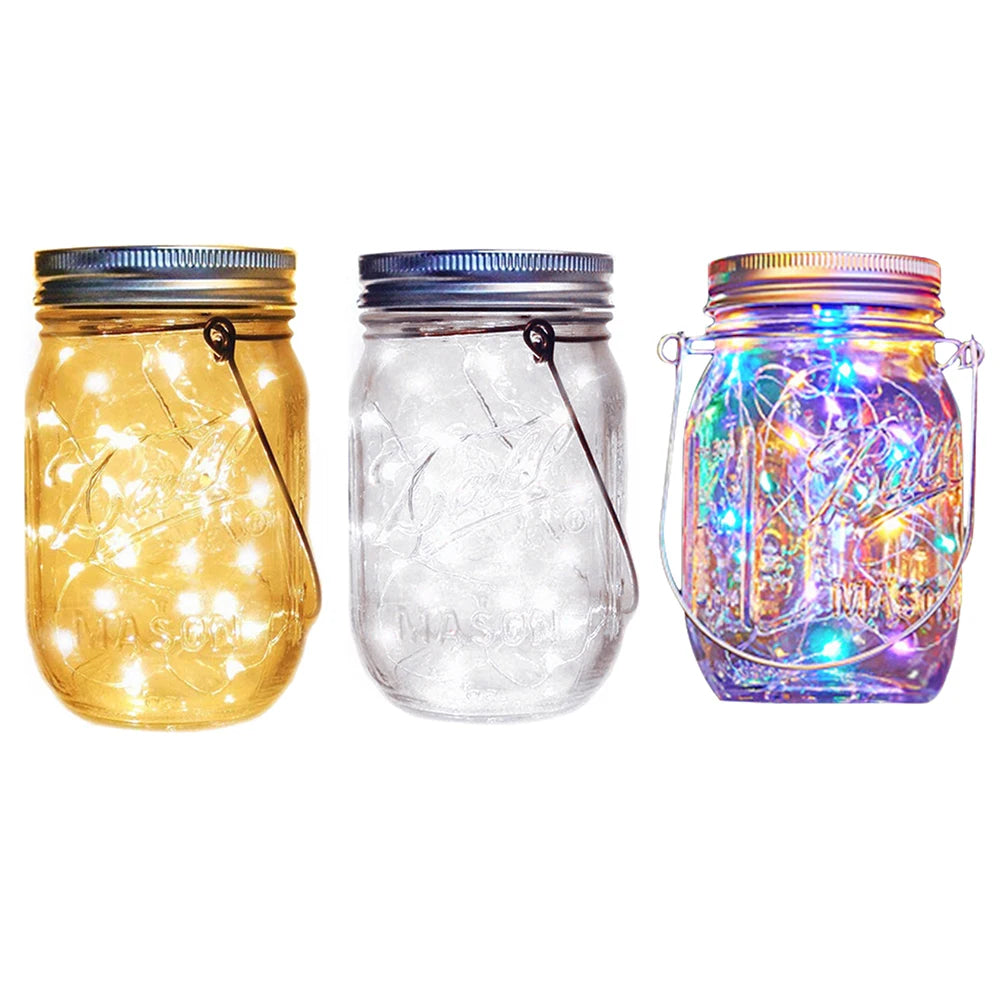 lanterne led solaire transparente jaune guirlande lumineuse fairy lights balcon jardin mariage rustic