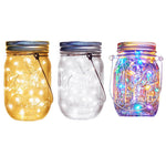 lanterne led solaire transparente jaune guirlande lumineuse fairy lights balcon jardin mariage rustic