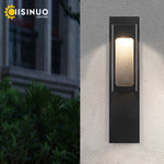 lampe murale led détecteur mouvement ip67 étanche moderne noir aluminiumextérieur contemporain 400mm haute qualité