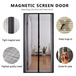 rideau moustiquaire magnétique porte noir maille fine opacité moderne adhésif clips inclusion