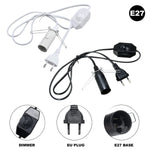 câble électrique vintage ampoule e14 e27 noir blanc douille socket interrupteur variateur 1mètre