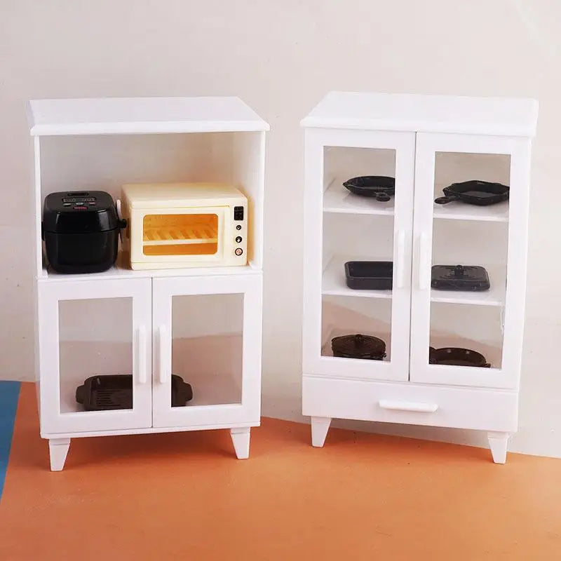 accessoires poupée ensemble meubles cuisine miniature blanc moderne résine