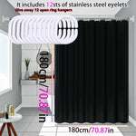 rideau douche noir opaque moderne suspension anneaux respectueux environnement 200cm 78.74in