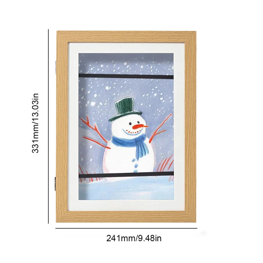 cadre peinture moderne bois noir a4 a6 élastique magnétique